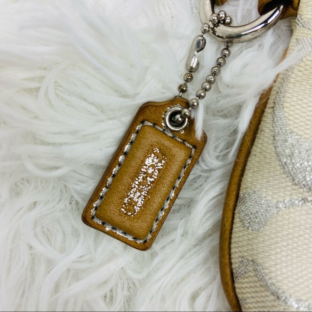 COACH white & silver C print wristlet wallet - Picture 12 of 15